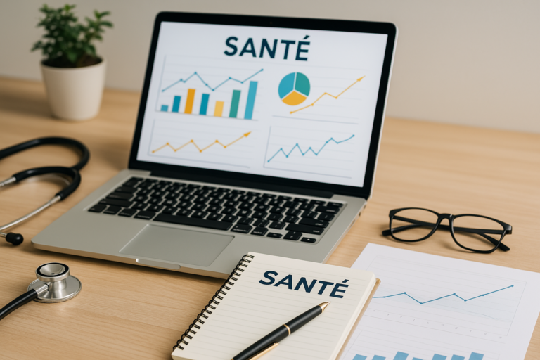 ordinateur graphique Santé augmentation courbes